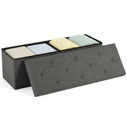 Foldable Storage Ottoman Bench