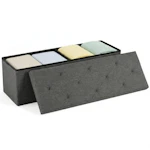 Foldable Storage Ottoman Bench