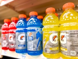 gatorade packs on store shelf