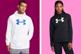 Under Armour Adult Hoodies: $17 Women's and $19 Men's card image