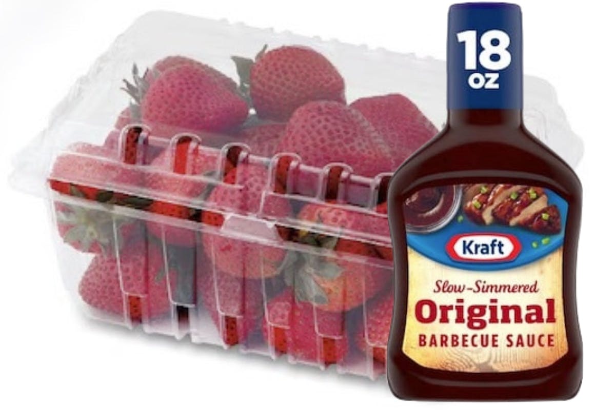 2 Strawberry Boxes + 2 Kraft Sauces