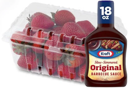 2 Strawberry Boxes + 2 Kraft Sauces