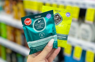 hask hair masks held in hand