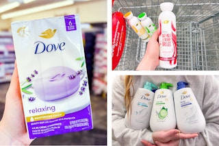 collage with dove products