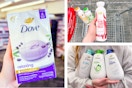 collage with dove products