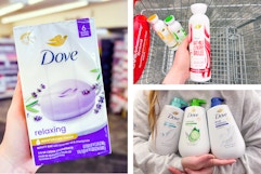 collage with dove products