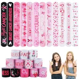 Breast Cancer Slap Bracelets 36-Pack