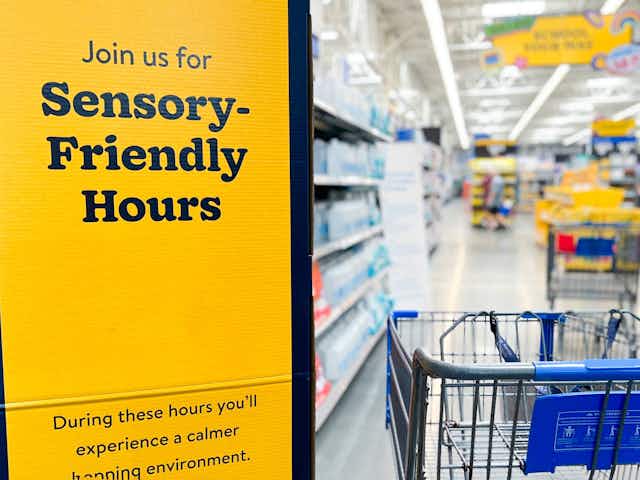 Walmart Is Bringing Back Sensory-Friendly Shopping Hours, Starting Nov. 10 card image