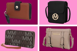 50% Off MKF Collection at Shop Simon: Wristlets for $18 and Bags for $24 card image