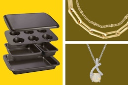 Baking set & jewelry clearance deals (bracelet + necklace)