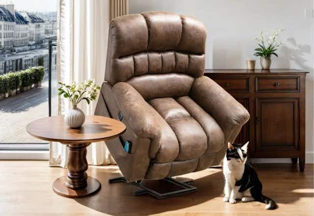 Extra-Large Reclining Massage Chair, Only $350 at Wayfair (Reg. $1,800) card image