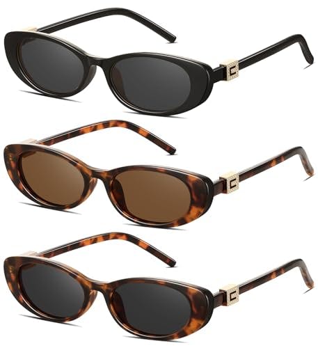 Retro Oval Sunglasses 3-Pack