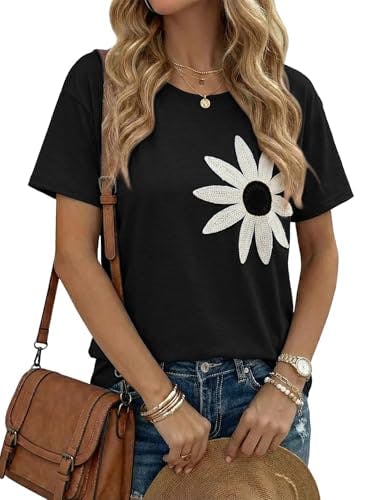 Women's Short Sleeve Floral Top