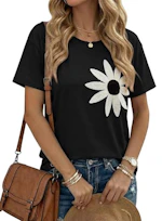 Women's Short Sleeve Floral Top