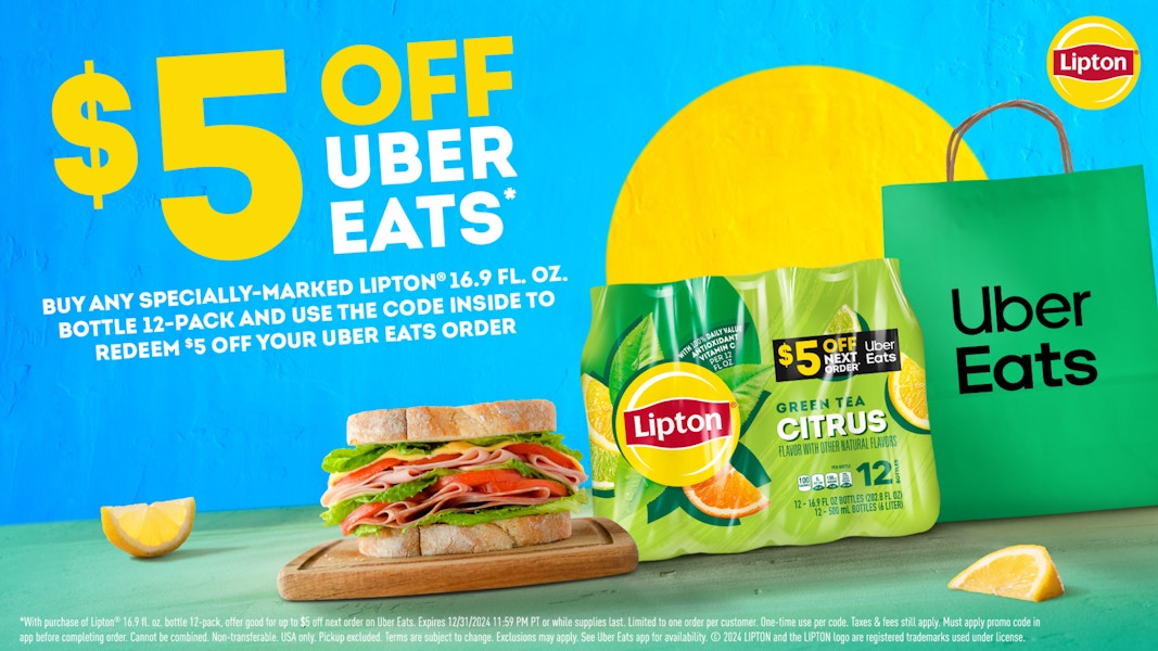 Lipton Uber Eats KV horizontal