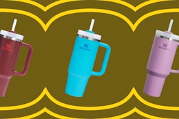 stanley tumblers on a grid