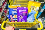 dollar general groceries in a shopping cart
