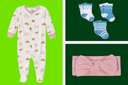 Gerber Childrenswear Frenzy Sale: Onesies, Socks, and More for $5 or Less card image