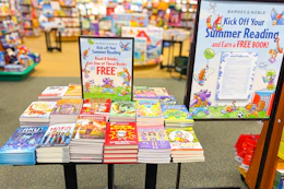 signage for summer reading event for barnes and noble