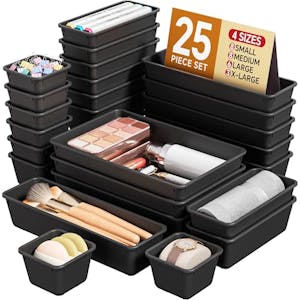 Plastic Drawer Organizers Set