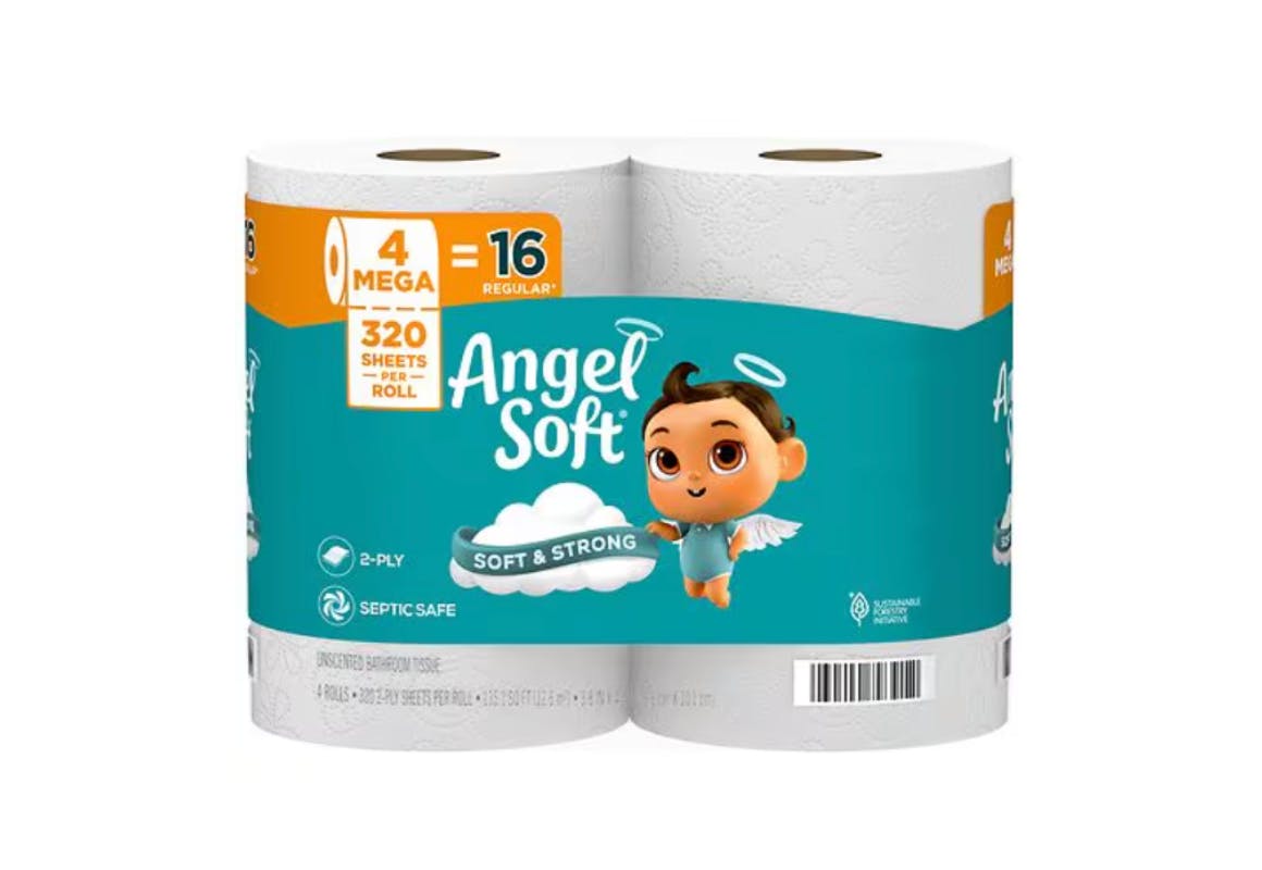 2 Angel Soft Toilet Paper Packs