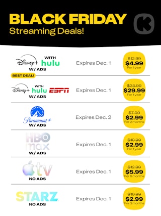 Black Friday 2025 streaming deals