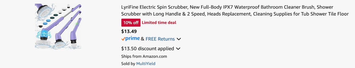 Amazon Electric Spin Scrubber purple 2025 2