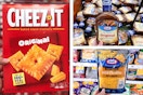 cheez-its, kraft barbecue sauce, kraft cheese 3-photo collage
