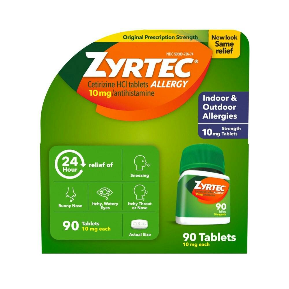 Zyrtec Allergy Relief Tablets