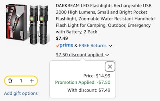 flashlights cart