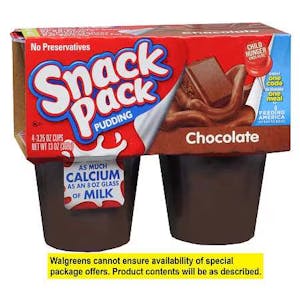 4 Snack Pack Pudding Packs