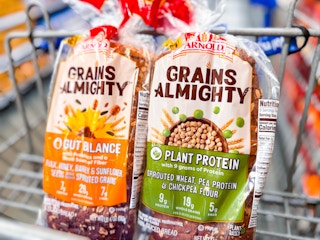 two loaves of bread in a cart