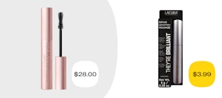 too faced mascara vs aldi dupe graphic