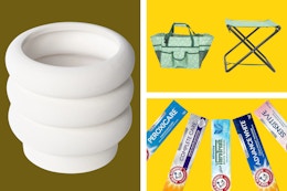 Better Homes & Gardens Planter, gardening tote & Arm & Hammer toothpaste