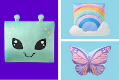 Your Zone Squishy Pillows: Alien, Rainbow & Butterfly