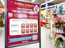 world market golden unicorn scavenger hunt signage in store