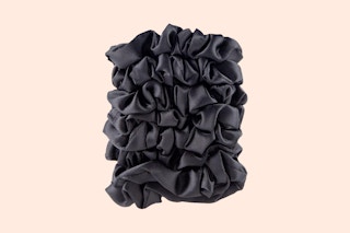 amazon scrunchies on a pink background