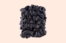 amazon scrunchies on a pink background