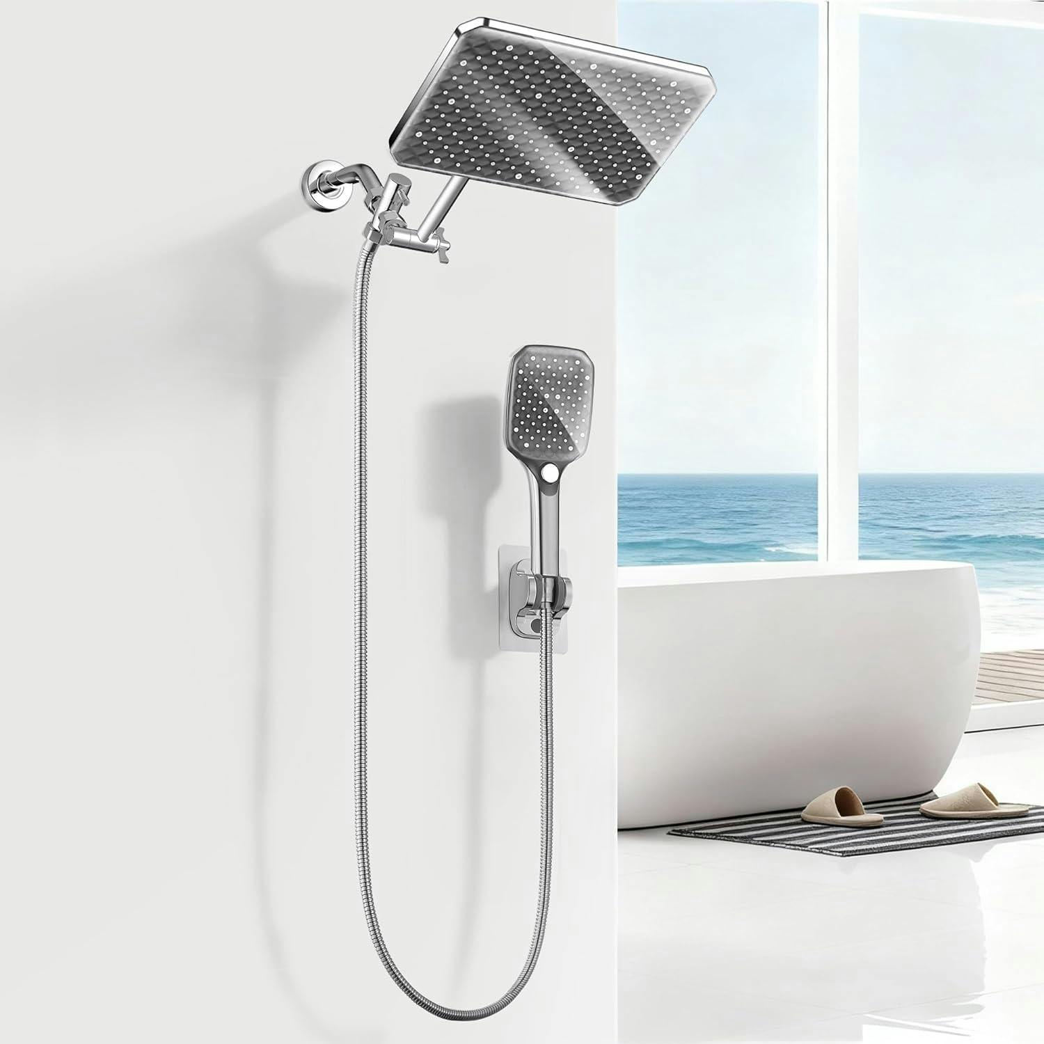Rain Shower Head with Handheld Combo