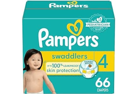 2 Pampers Swaddlers Diapers
