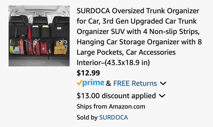 Amazon Trunk Organizer 2025 2