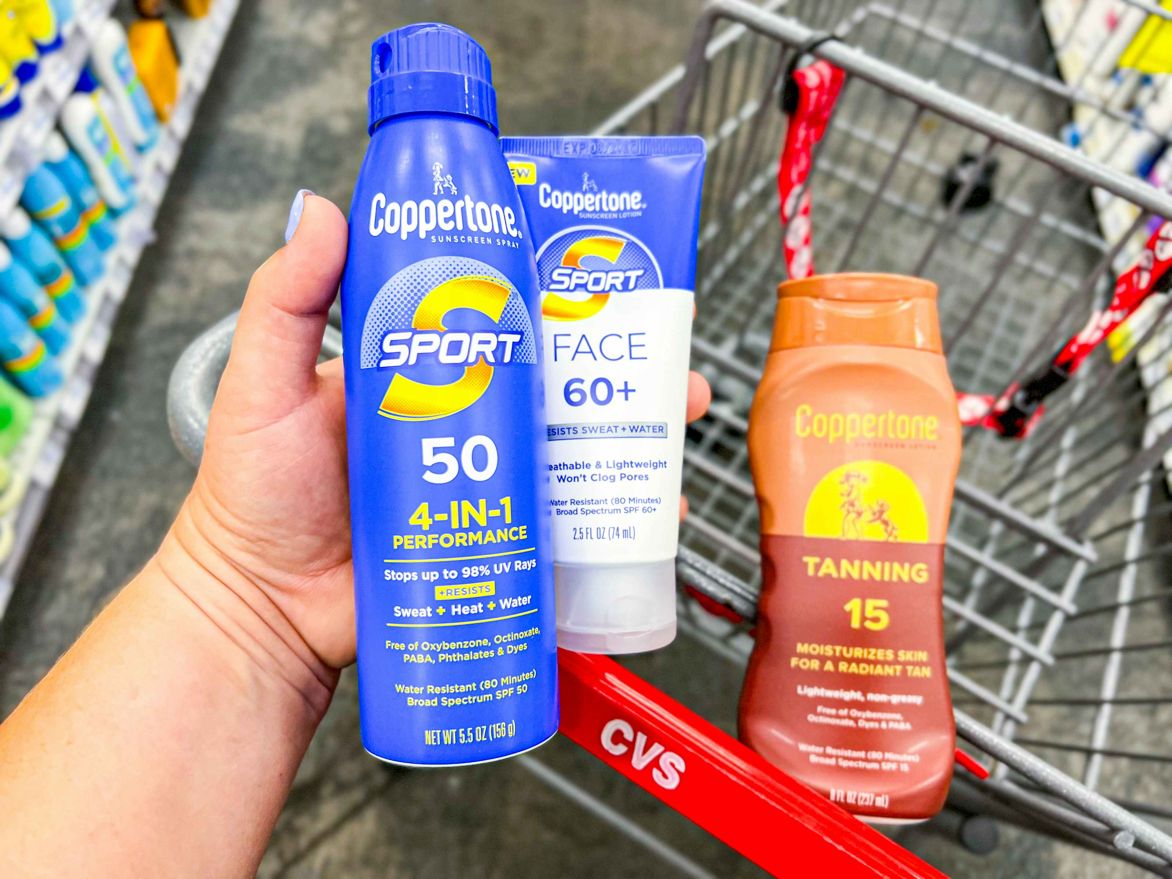 cvs coppertone sunscreen spray face and tanning lotion6010