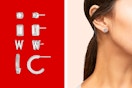Walmart Time and Tru initial earring set