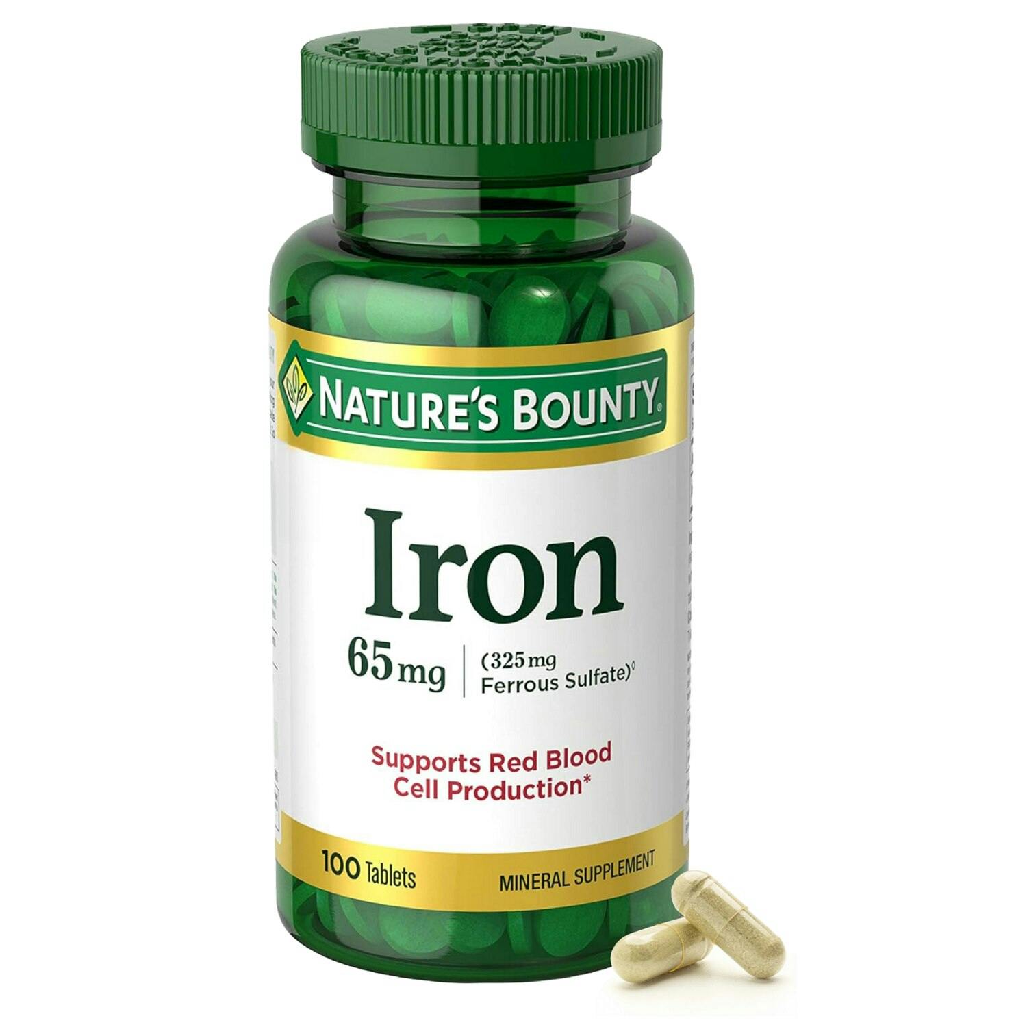 2 Nature's Bounty Iron Tablet Bottles