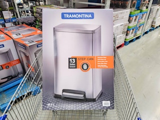 stainless steel step trash can