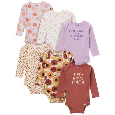 Gerber Long Sleeve Onesies 6-Pack