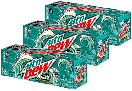 3 Mountain Dew Baja Blast 12-Packs