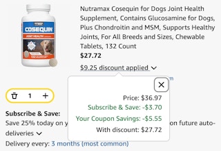 dog chews cart