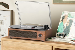 Vintage Record Player with Speakers B0CDNYGK8W