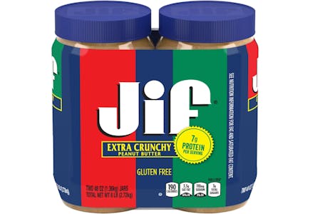 Jif Crunchy Peanut Butter 2-Pack